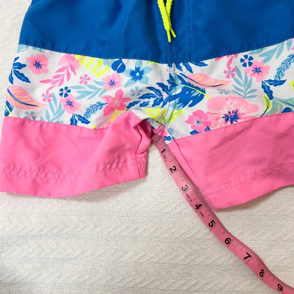 Tommy Bahama boys swim trunks size 5 - navy/pink/floral, sz S - Picture 4 of 11